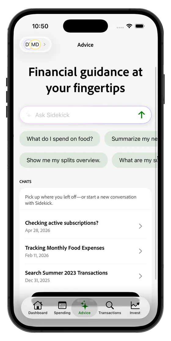 Cove AI assistant answering a question about spending